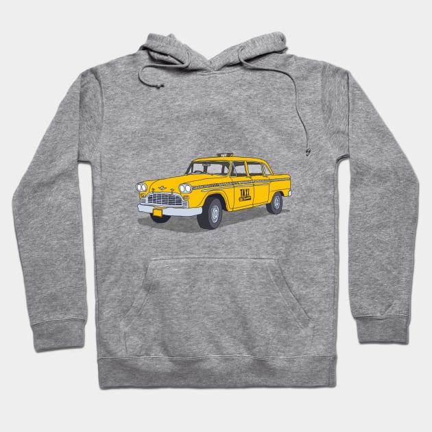New York Taxi Hoodie by steveashillustration1971